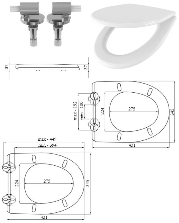 METALPLAST toilet seat - KALISZ AQ