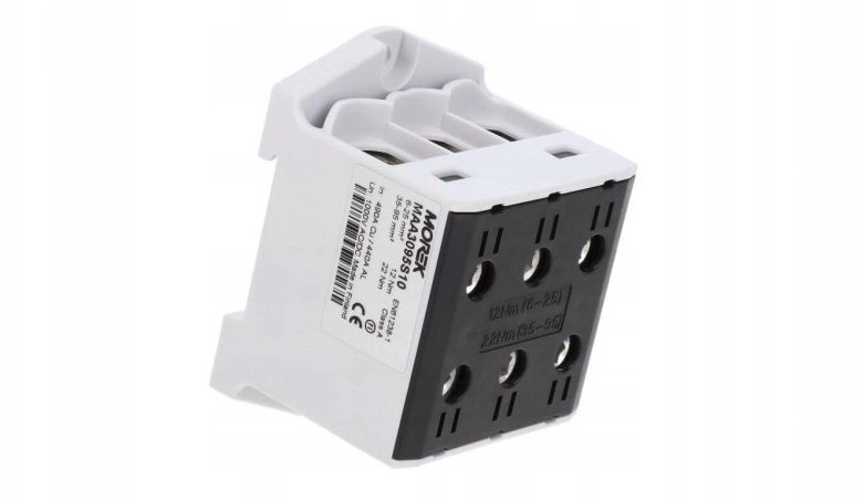 MOREK OTL95-3 connector black color 3xAl/Cu