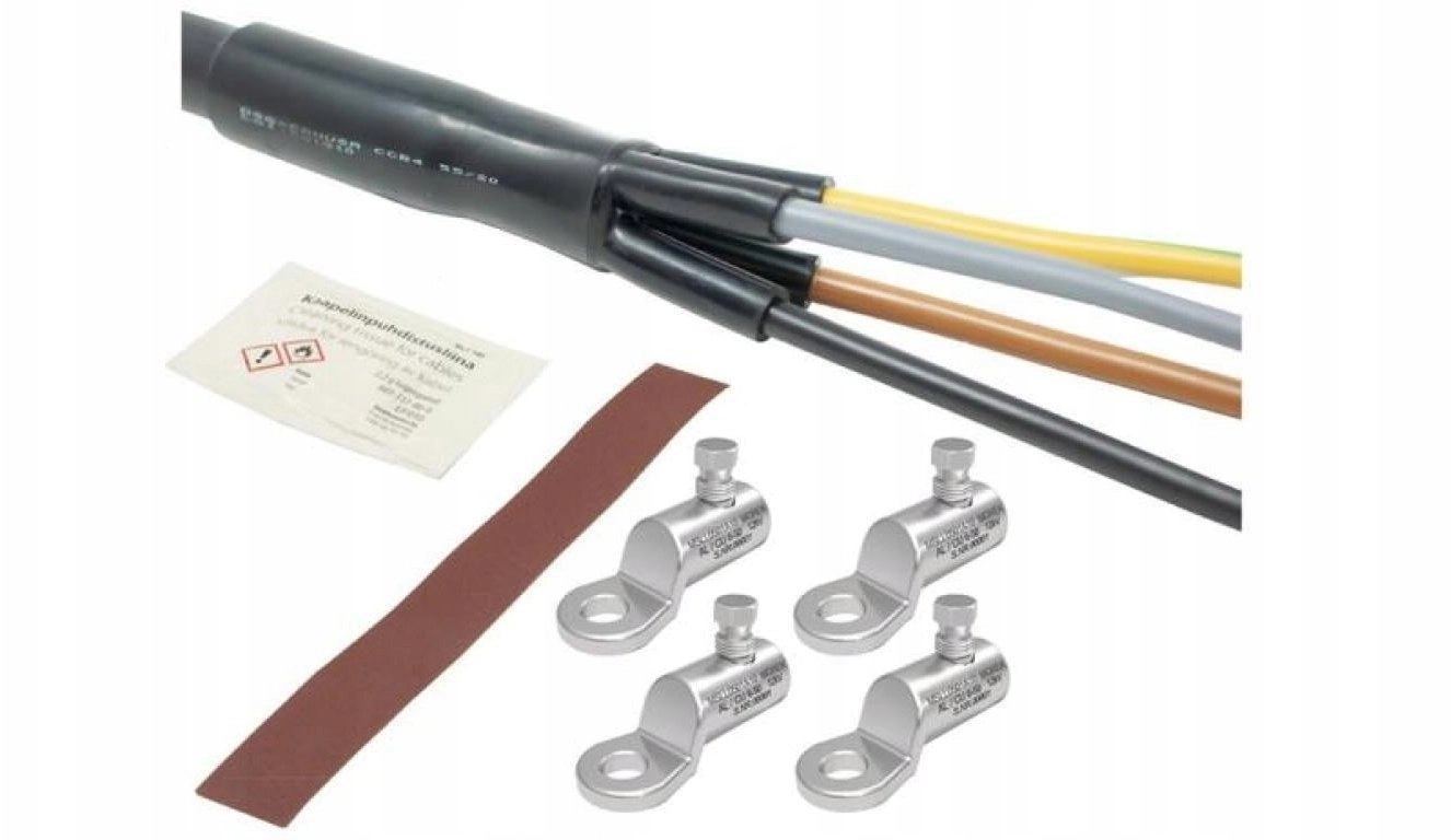 Heat shrinkable cable joint with cable