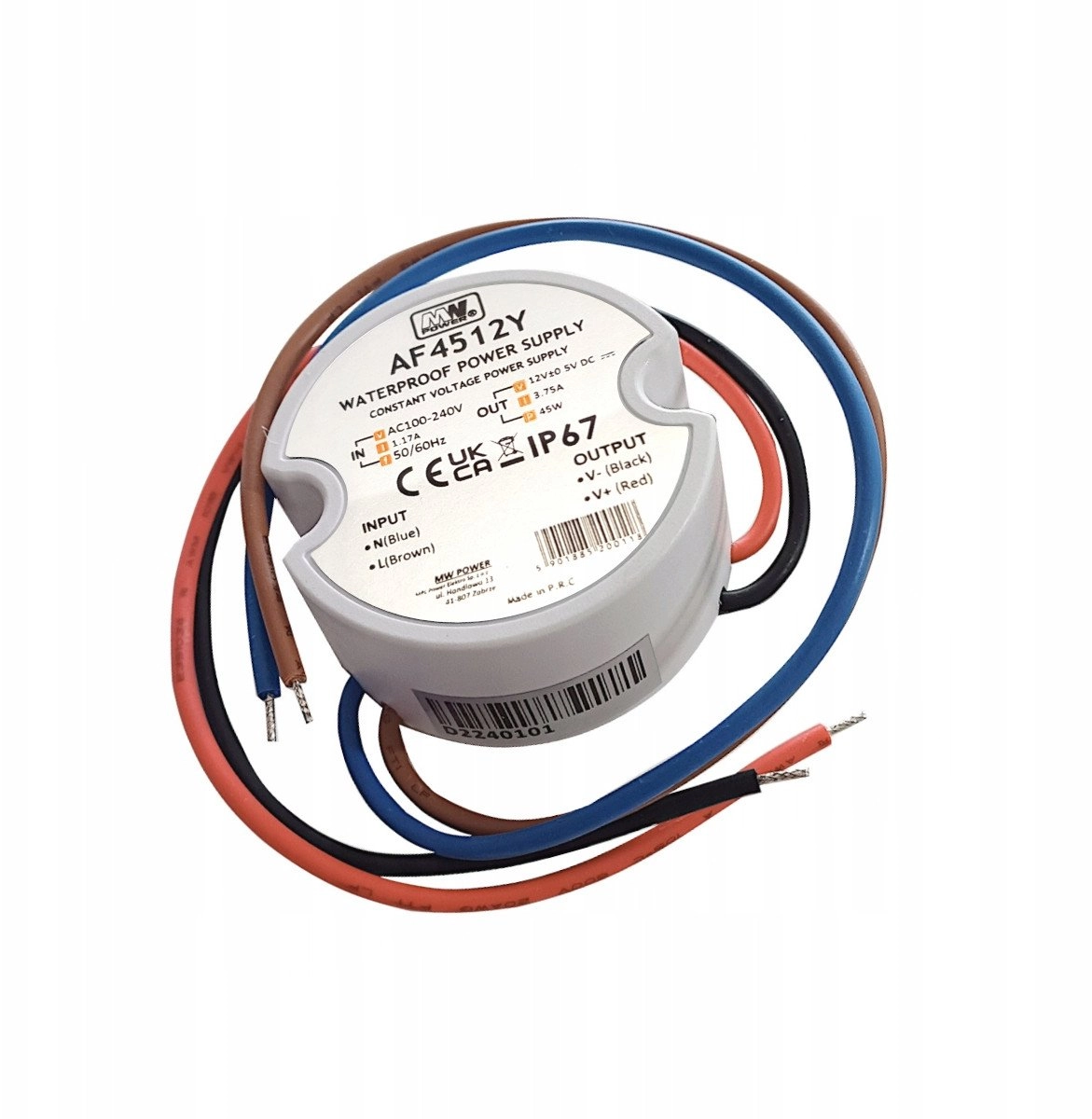 ZASILACZ IMPULSOWY 12V/3.75A-TP-V2 MW POWER