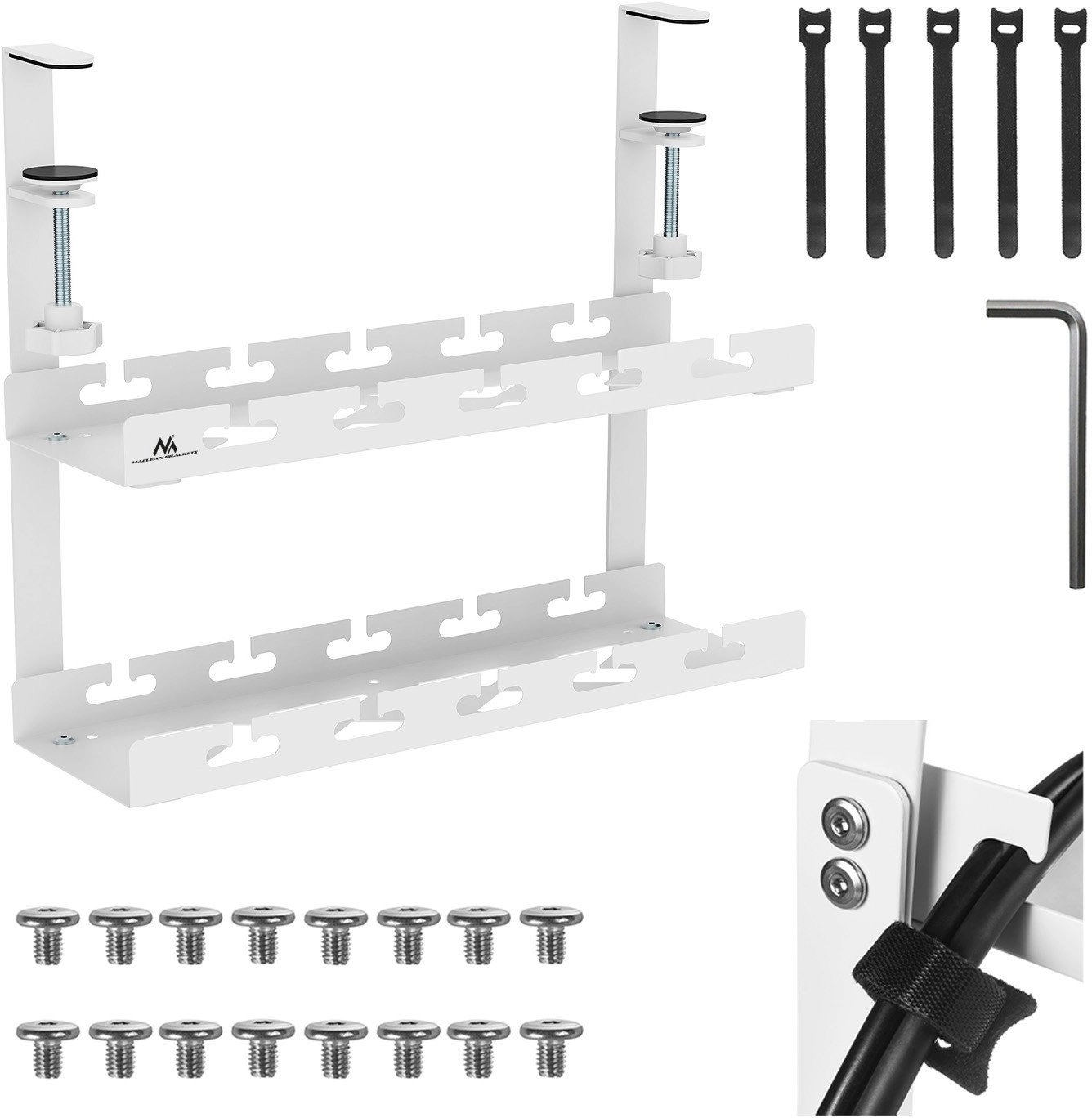 MACLEAN UNDER DESK ORGANIZER FOR CABLES