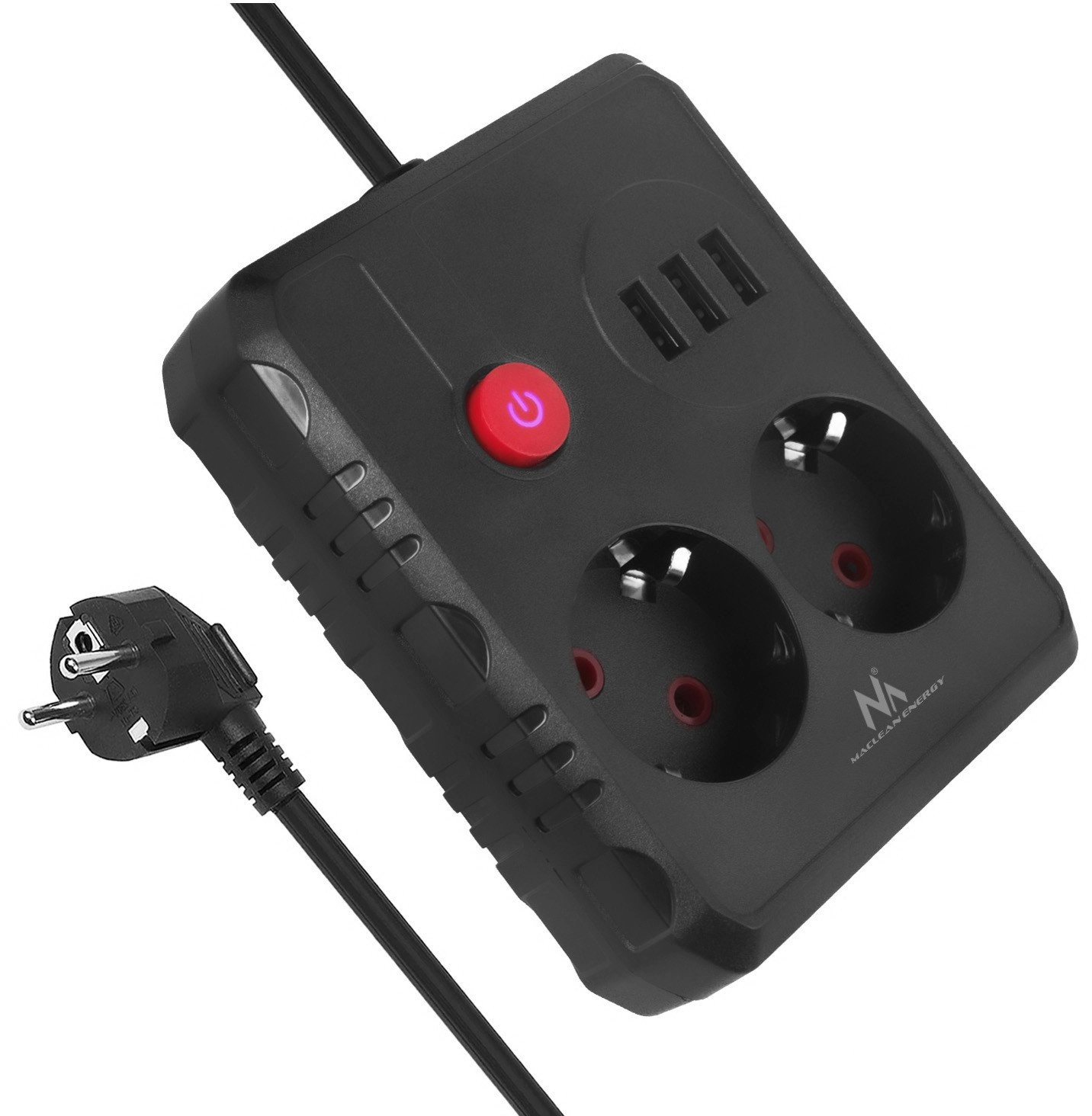 Maclean power strip extender 2 sockets