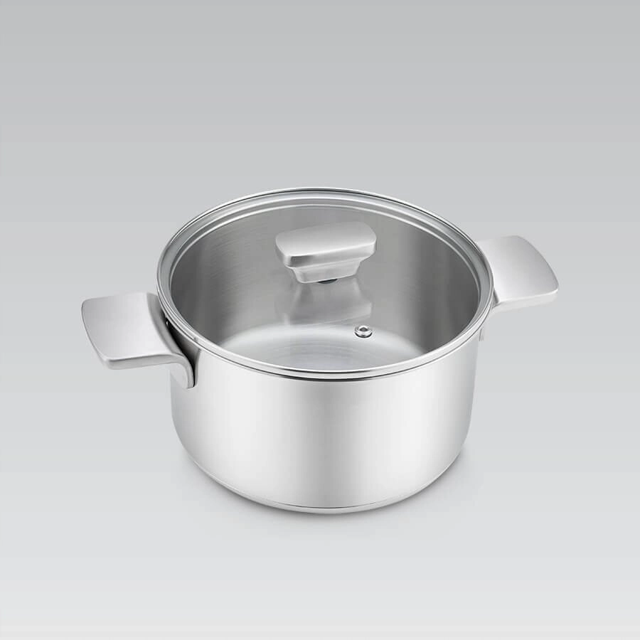 Maestro Steel pot with lid for
