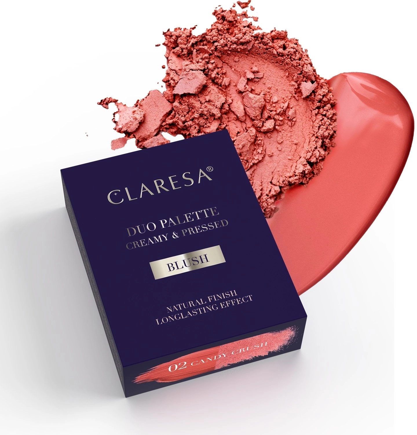 CLARESA_Duo Palette Creamy amp  Pressed Blush