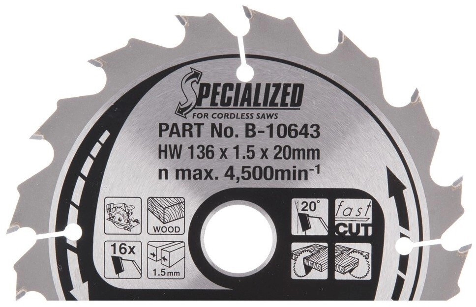 Makita B-10643 Cutting disc 136x20x1.5mm