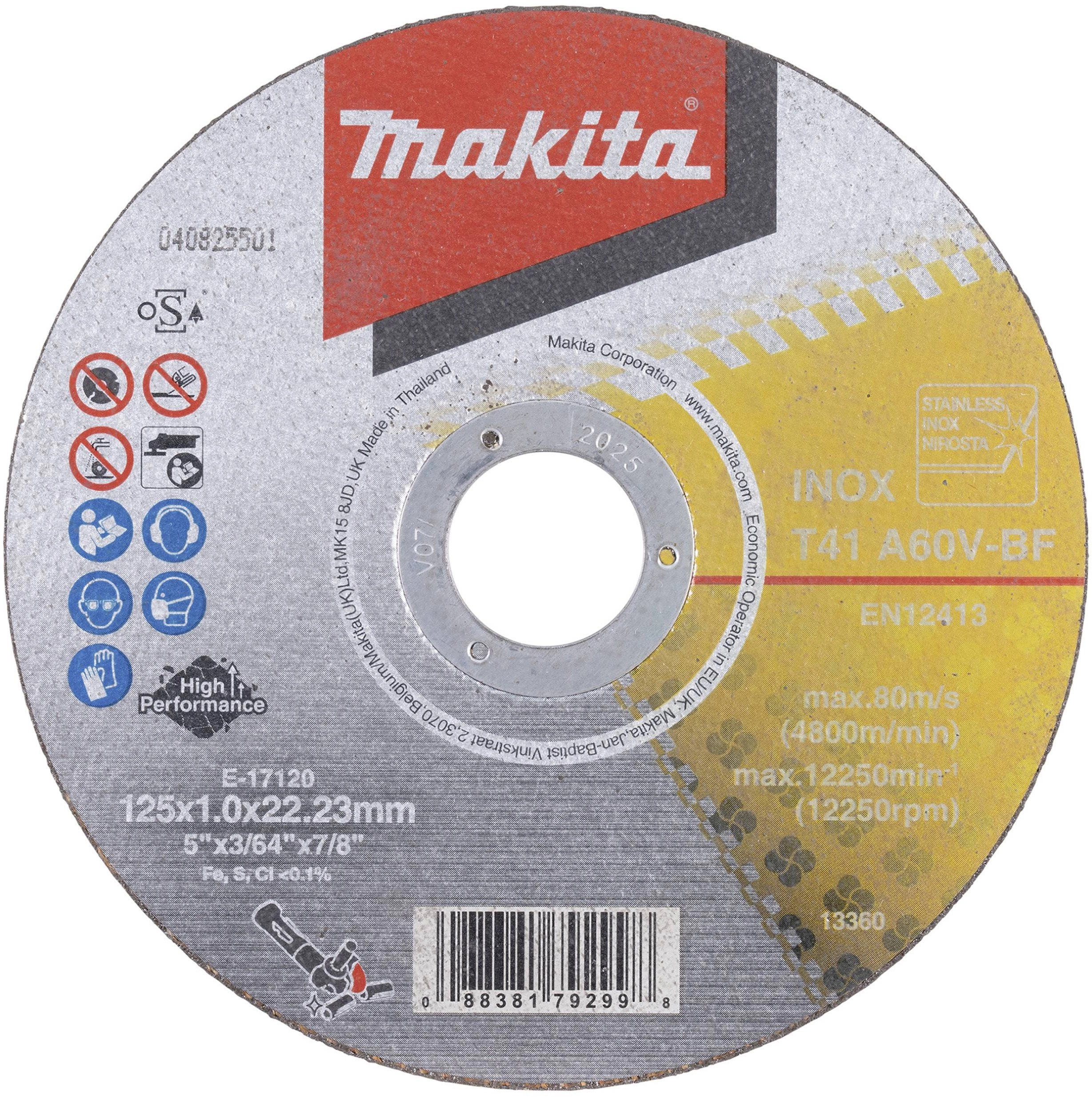 Makita Trennscheibe INOX 125x1 0mm E-17120-12