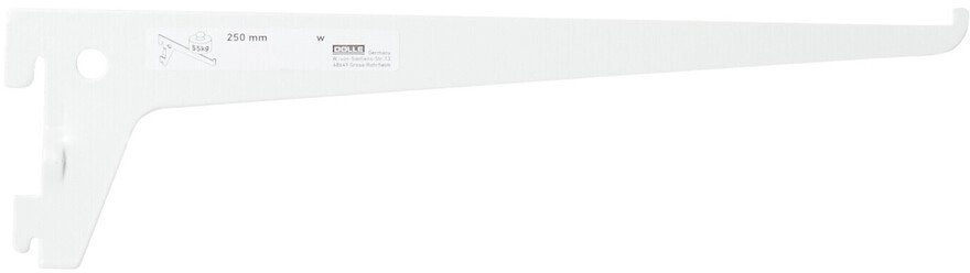 BRACKET SINGLE SLOT 250 MM WHITE