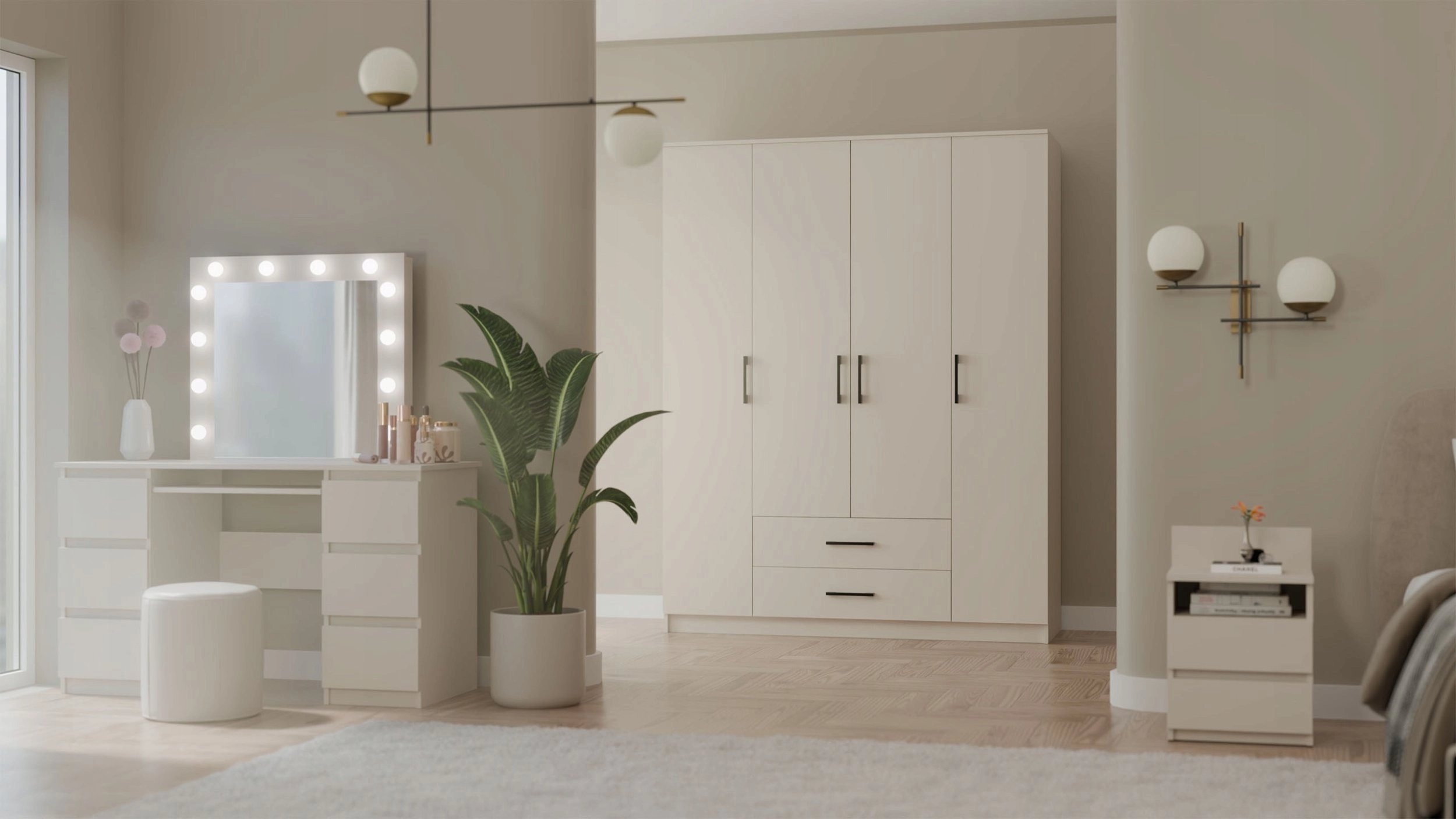 ROMANA wardrobe 160x205 Cashmere without mirror