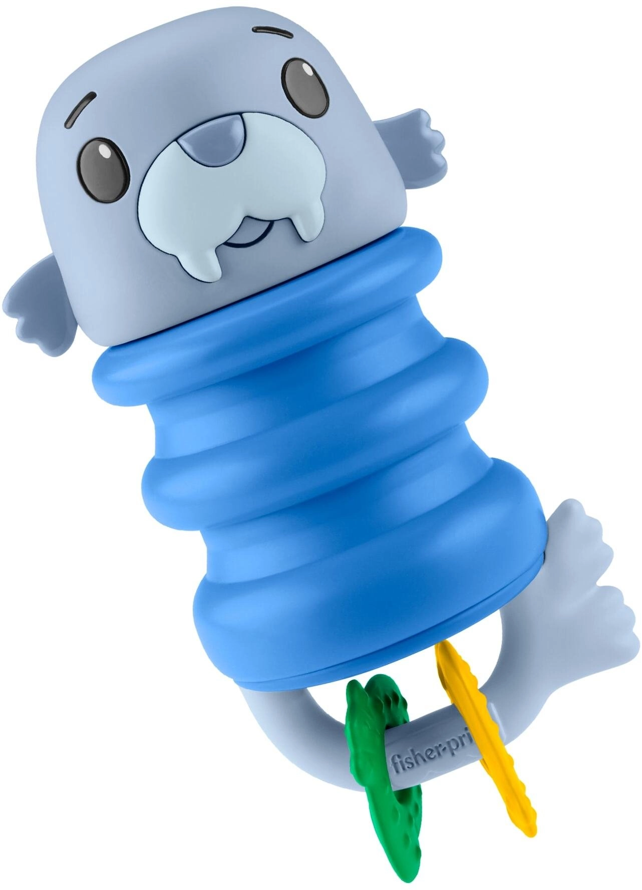 Fisher-Price Squishseas Silicone Walrus Rattle  Teether