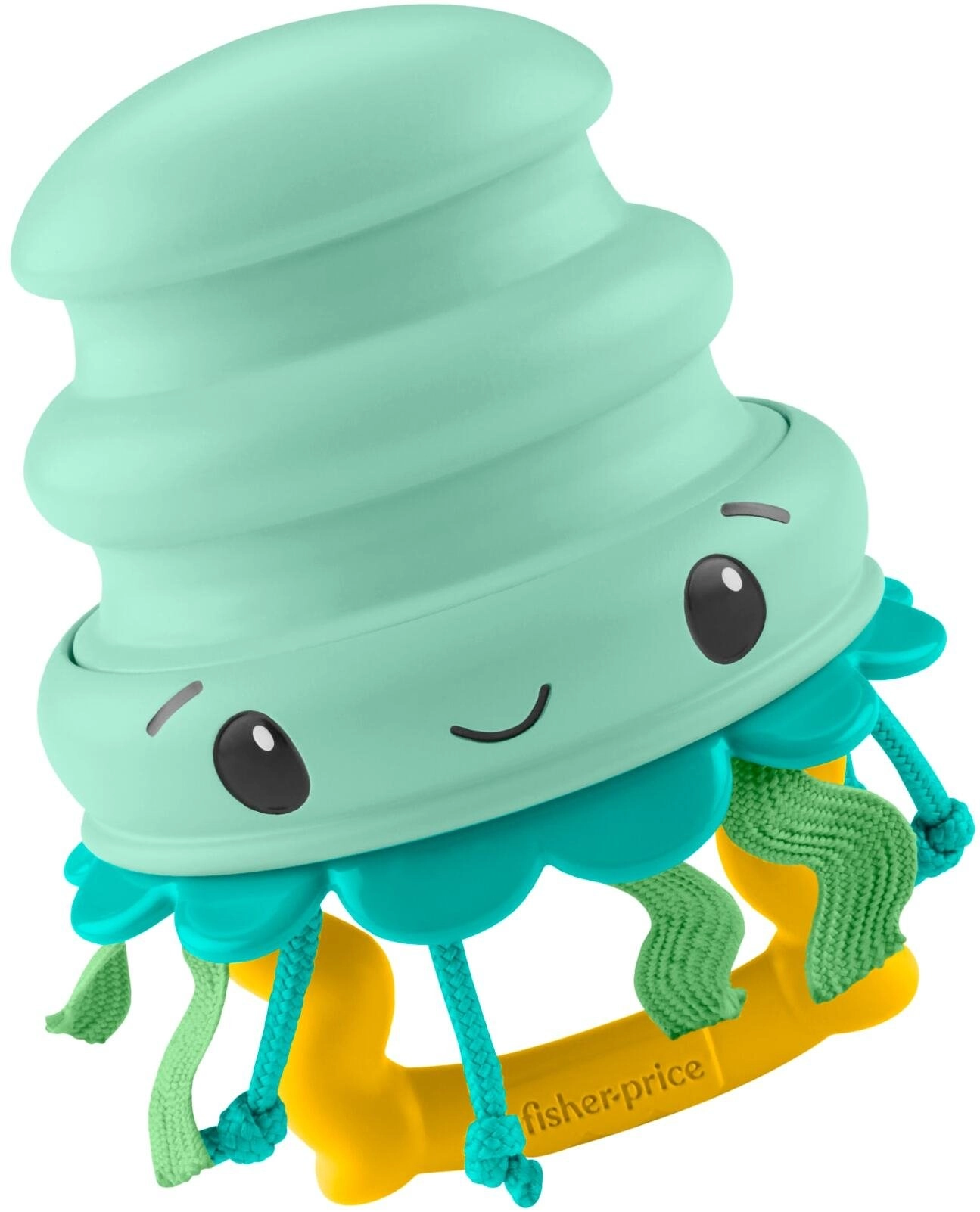 Fisher-Price Squishseas Silicone Jellyfish Rattle  Teether