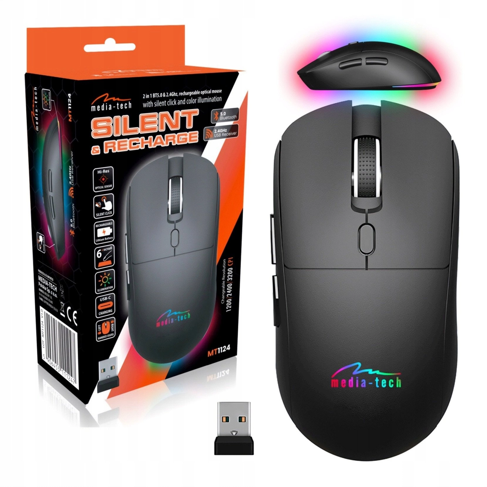 Media-Tech MT1124 SilentRecharge MT1124 T-MLX62059 UMMDTRBD0000005