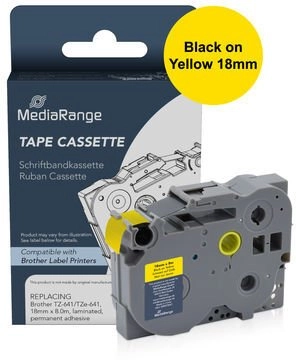 MediaRange Schriftbandka. Brother TZ-FX641/TZe-FX641 18mm YE