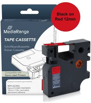 MediaRange Schriftbandka. Dymo D1/45017/S0720570 12mmx7m sw
