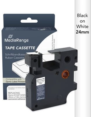 MediaRange Schriftbandka. Dymo D1/53713/S0720930 24mmx7m sw