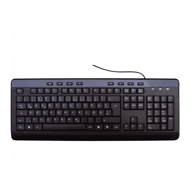 MediaRange Tastatur Multimedia Keyboard black QWERTY