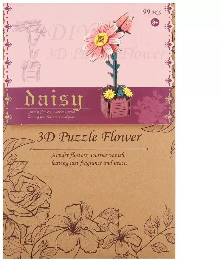 Mega Creative PUZZLE DREW 3D KWIATY