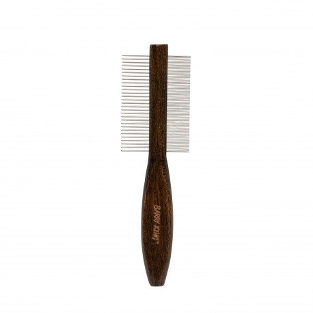 Double-sided comb  for animals  beech wood