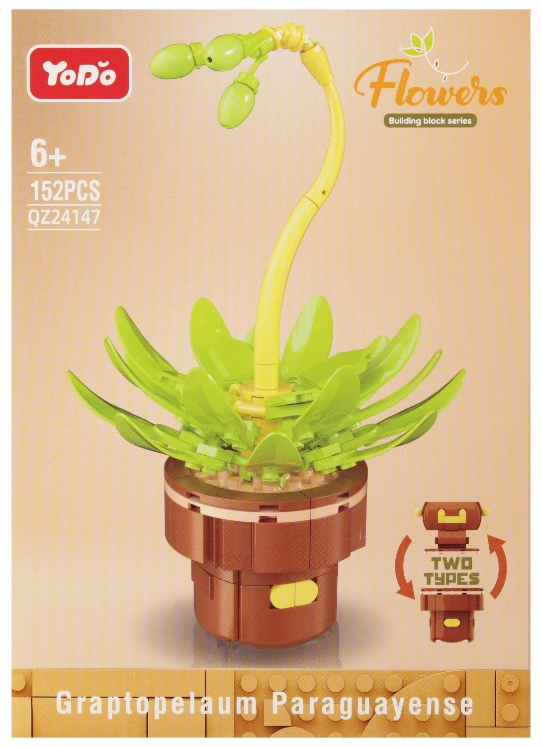 Construction blocks flowers 152 elements 5907414303893
