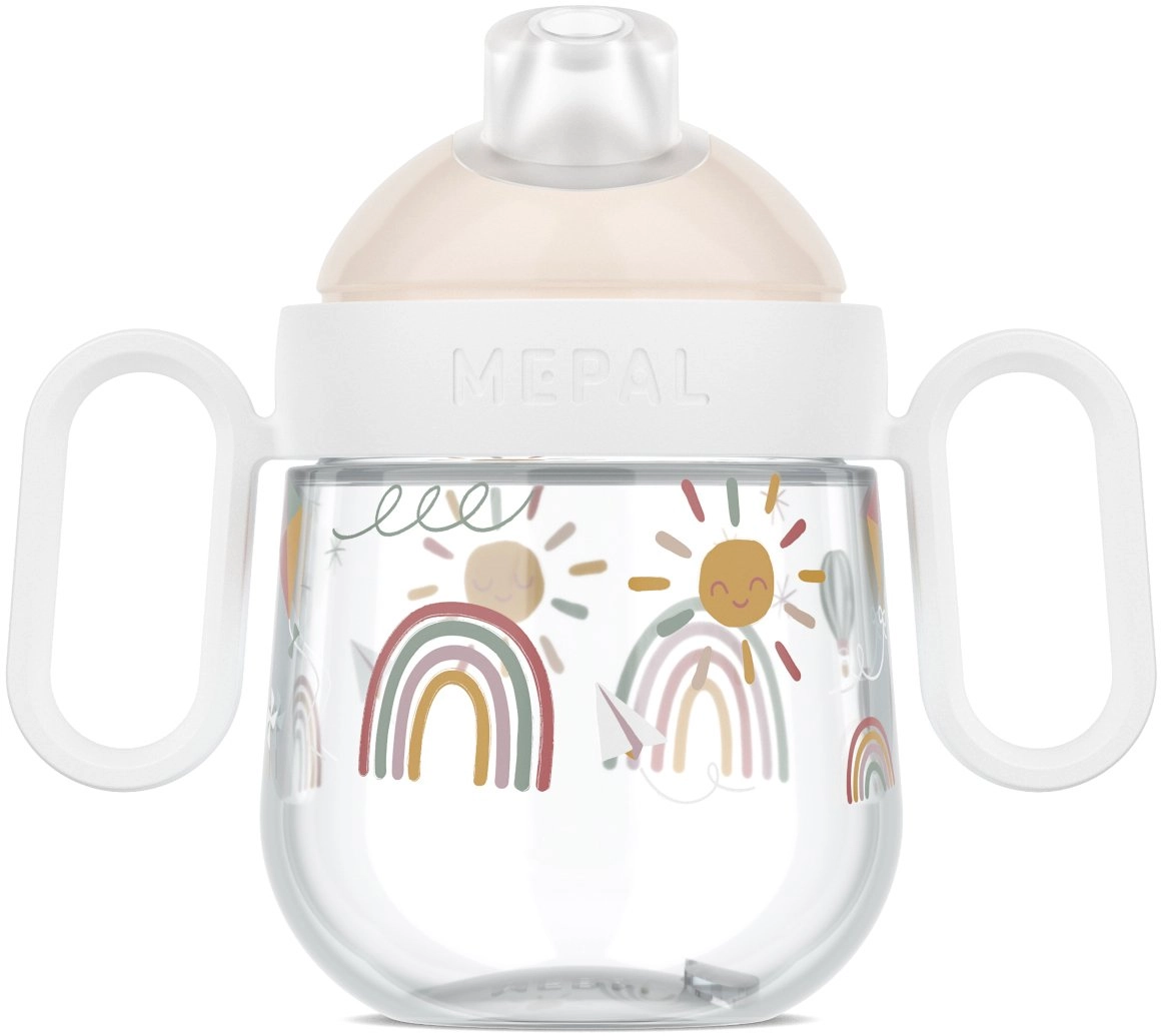 CHILDREN`S SILVER MUG MIO SUNSHINE  RAINBOW
