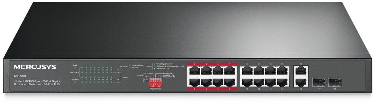 Mercusys MS120GP 20xGb desktop switch(16xPOE+) MS120GP