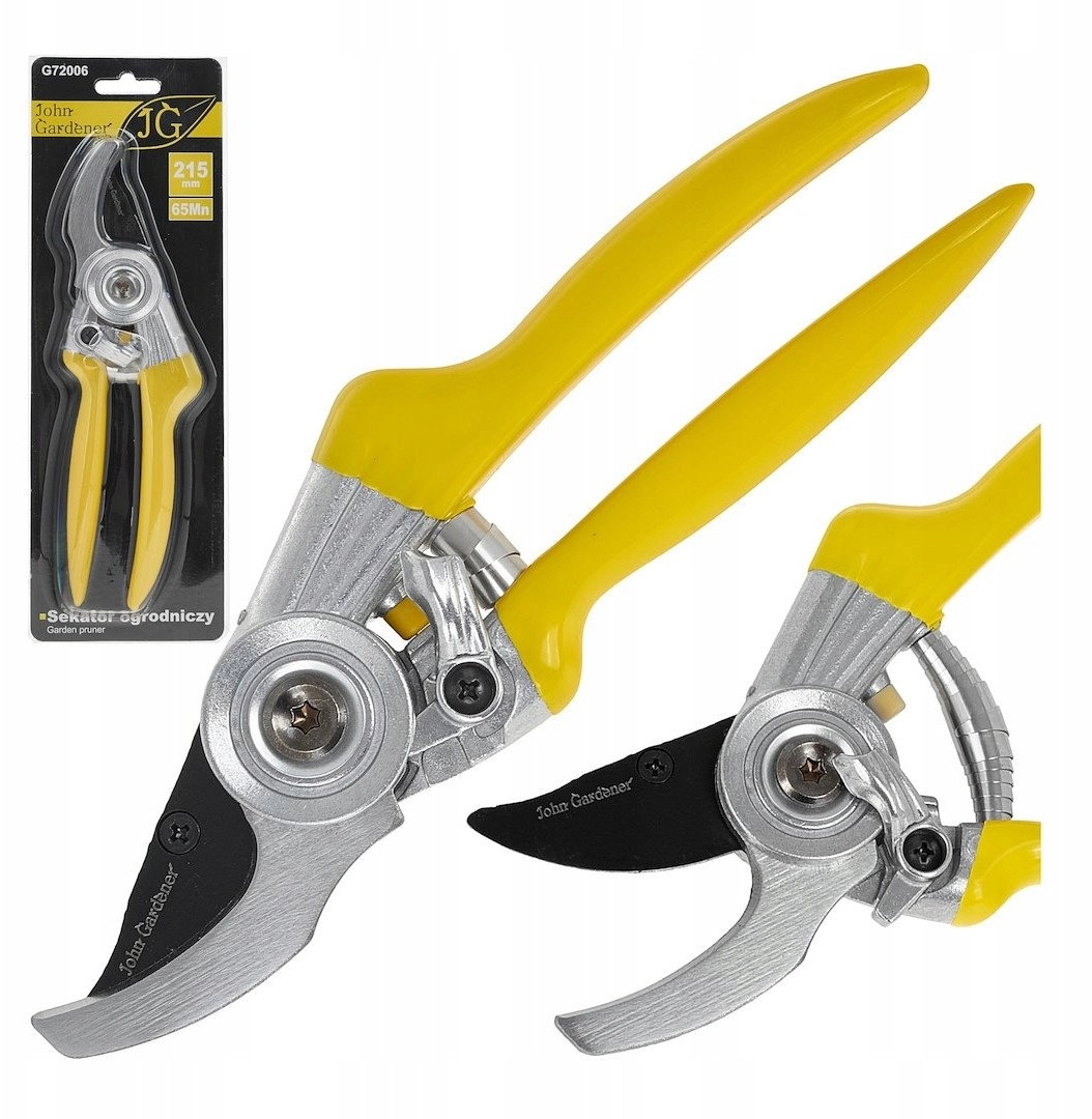 Garden pruner with passing blade 215mm