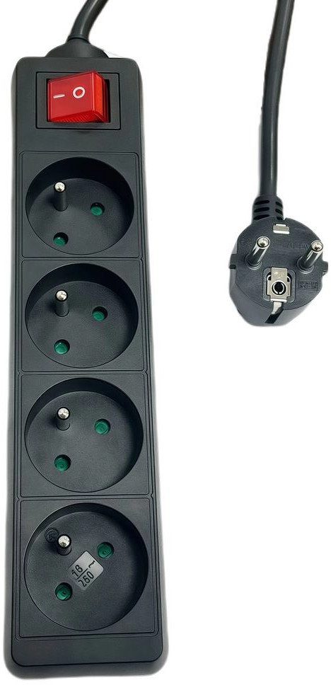 4-way Power Strip on/off 4-way Power