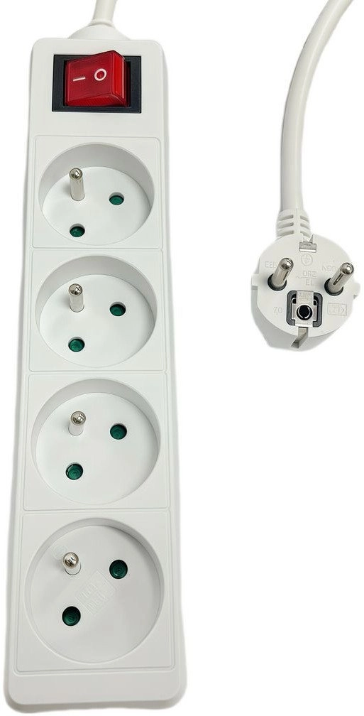 4-way Power Strip on/off 4-way Power