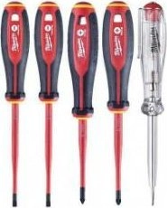 5-piece VDE screwdriver set. (SL0.5x3x100