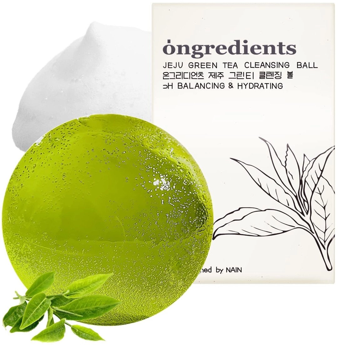 ONGREDIENTS_Jeju Green Tea Cleansing Ball cleansing