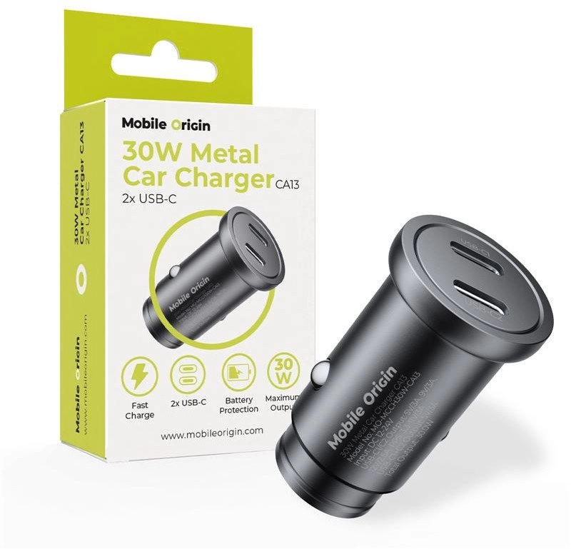 Mobile Origin Metal Car Charger 30W