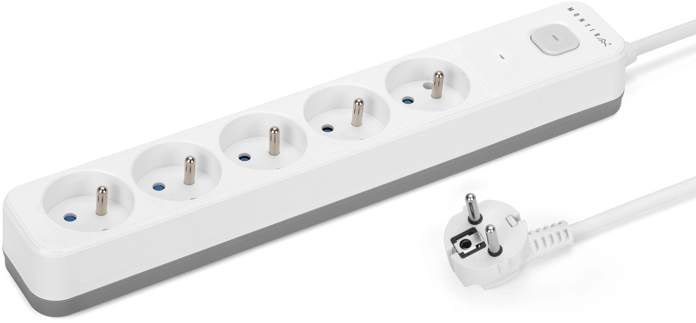 Montis power strip Surge protector white-gray