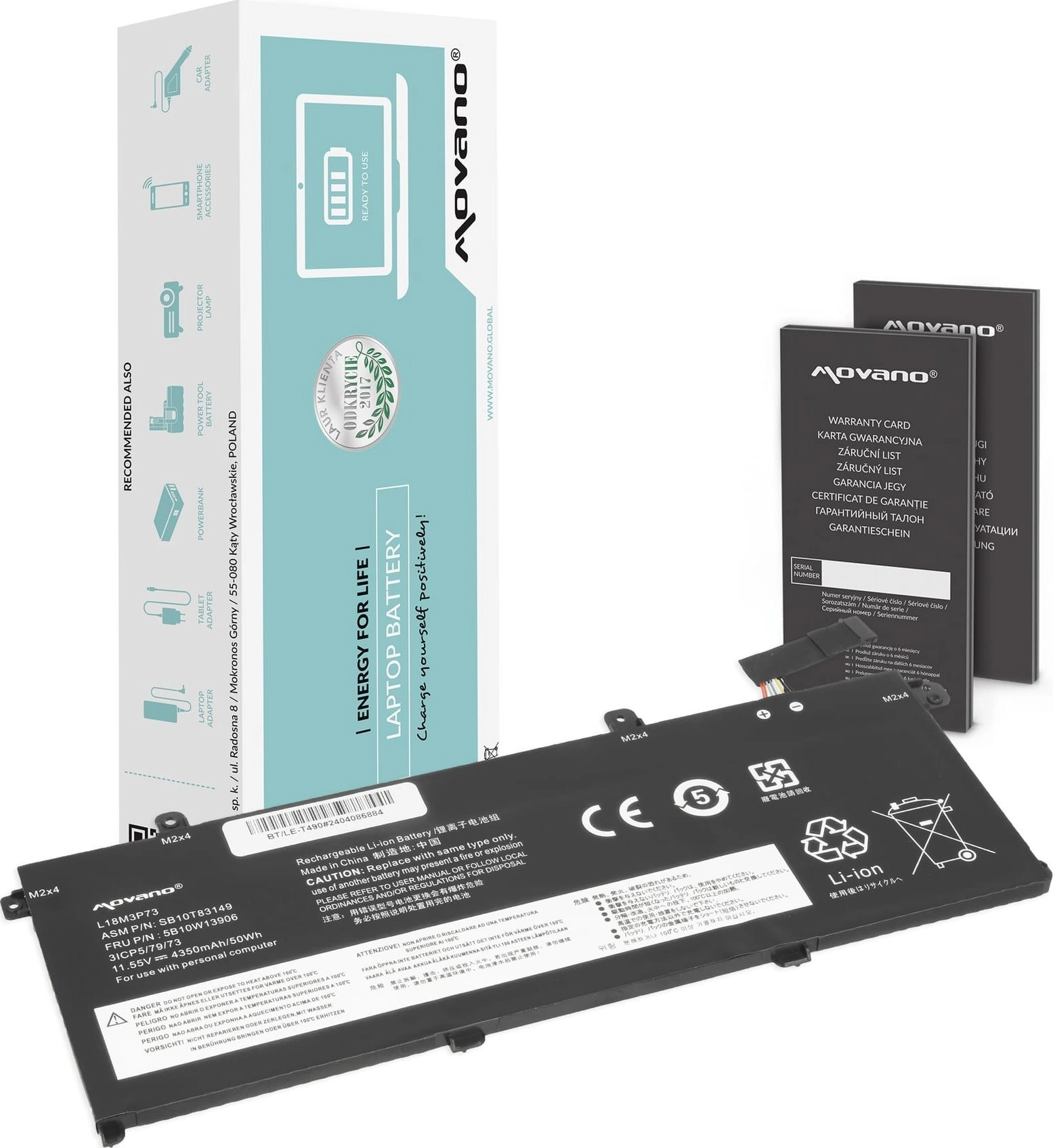 Bateria L18M3P73 do Lenovo ThinkPad T490