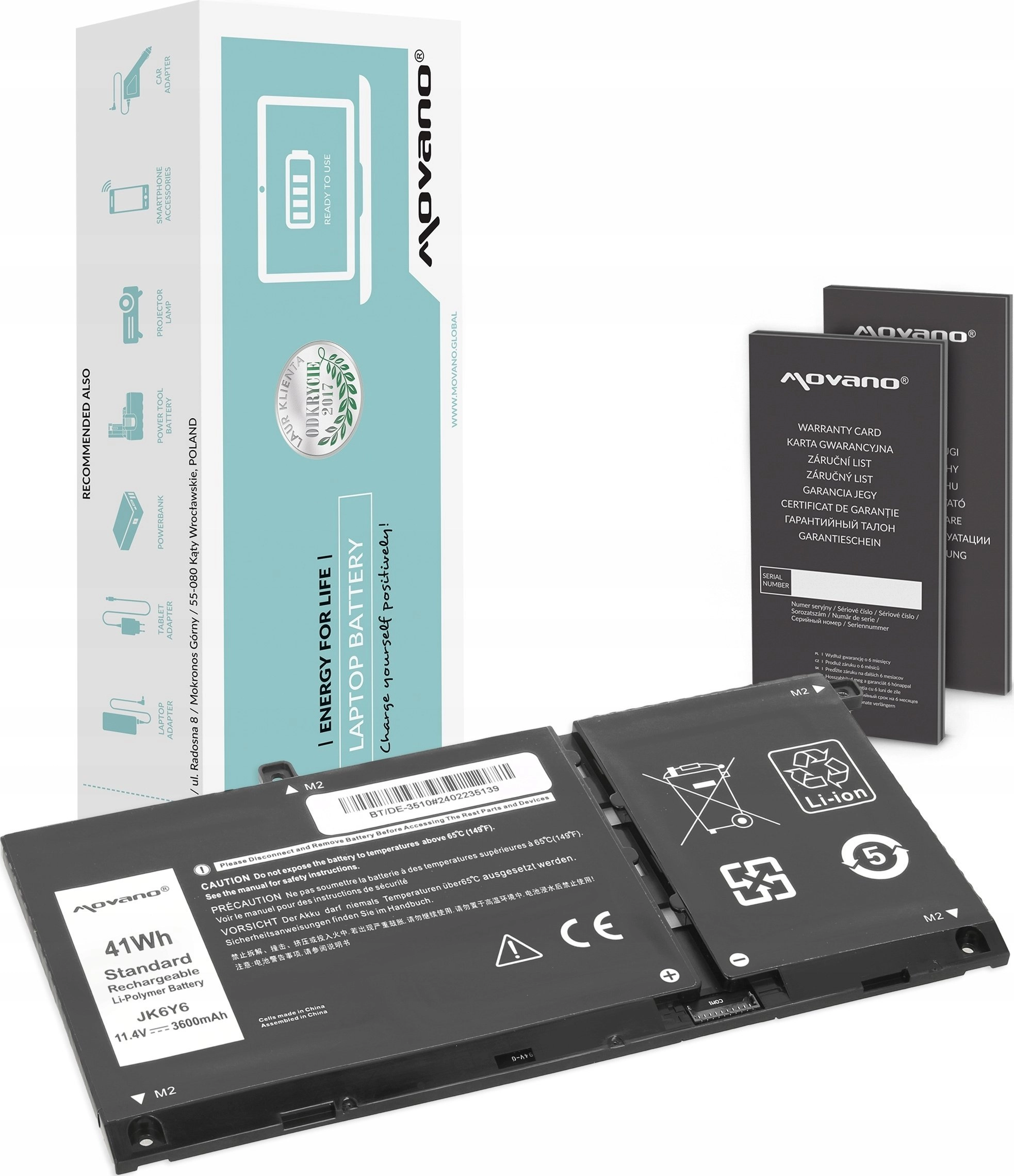 Movano battery for Dell Latitude 15