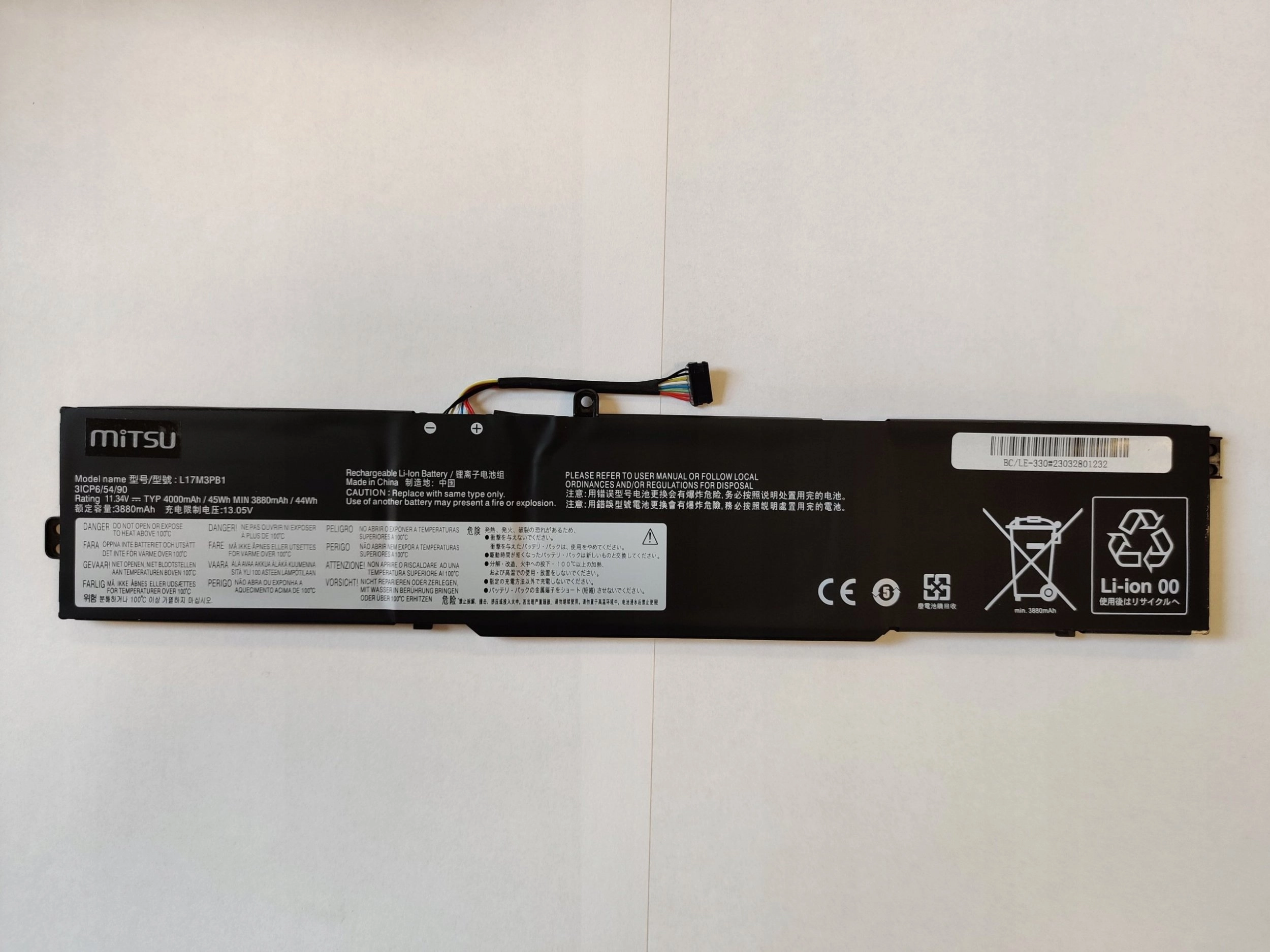 Bateria Movano Bateria L17M3PB1 do Lenovo