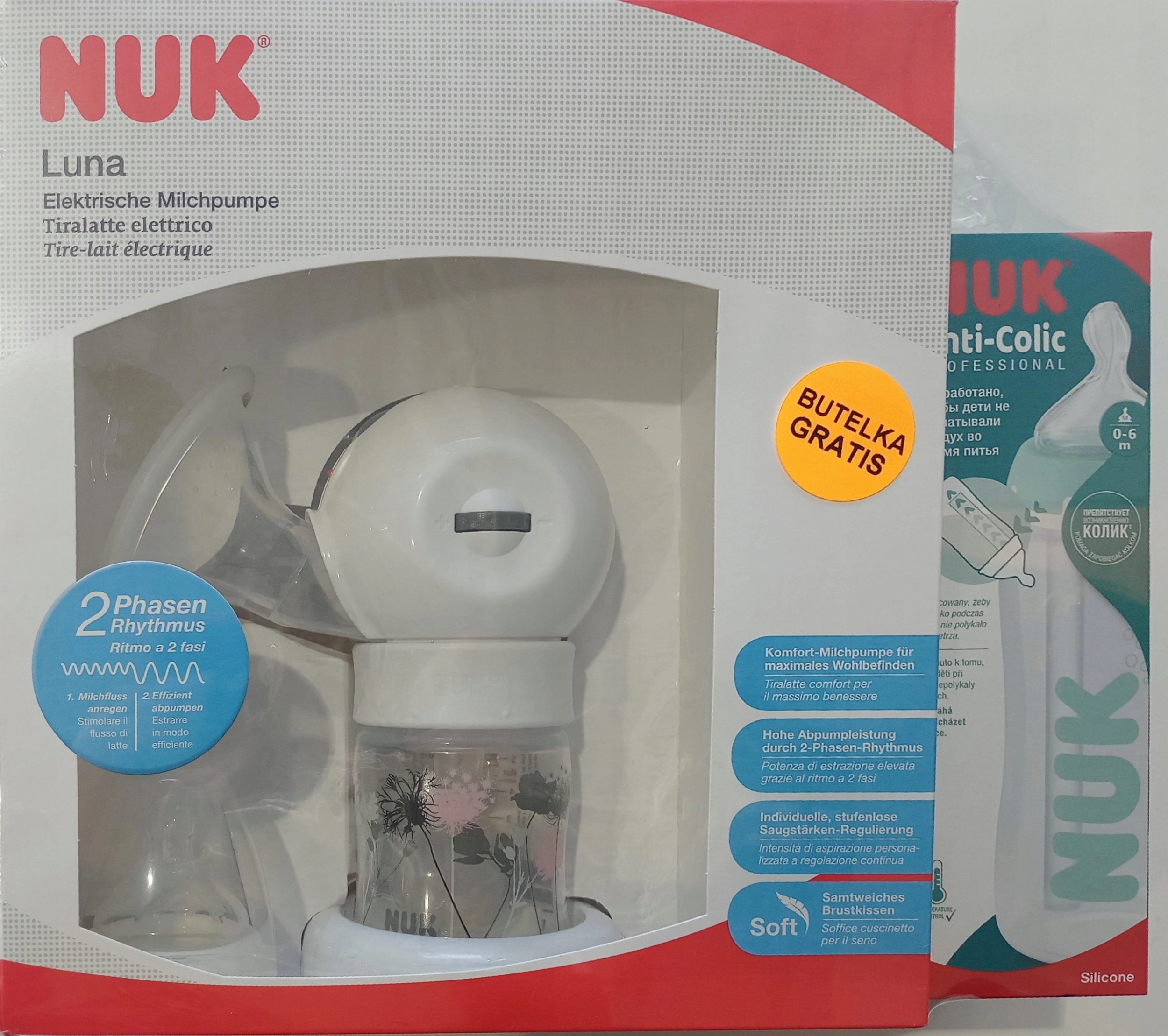 NUK LAKTATOR ELEKTRYCZNY DWUFAZOWY LUNA +