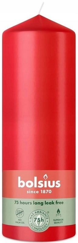 Cylinder candle BOLSIUS  red  6.8