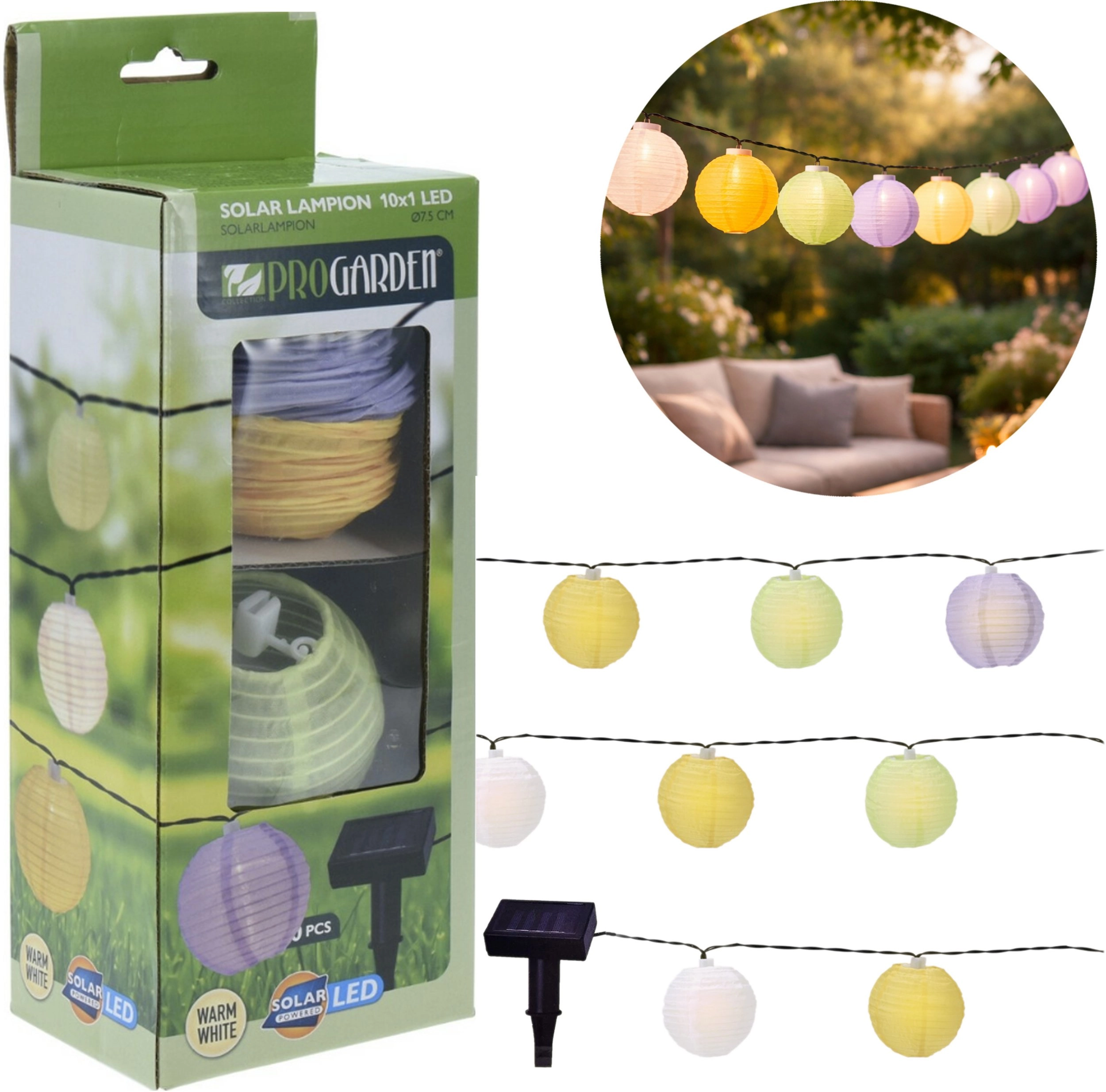 Solar lanterns in the shape of