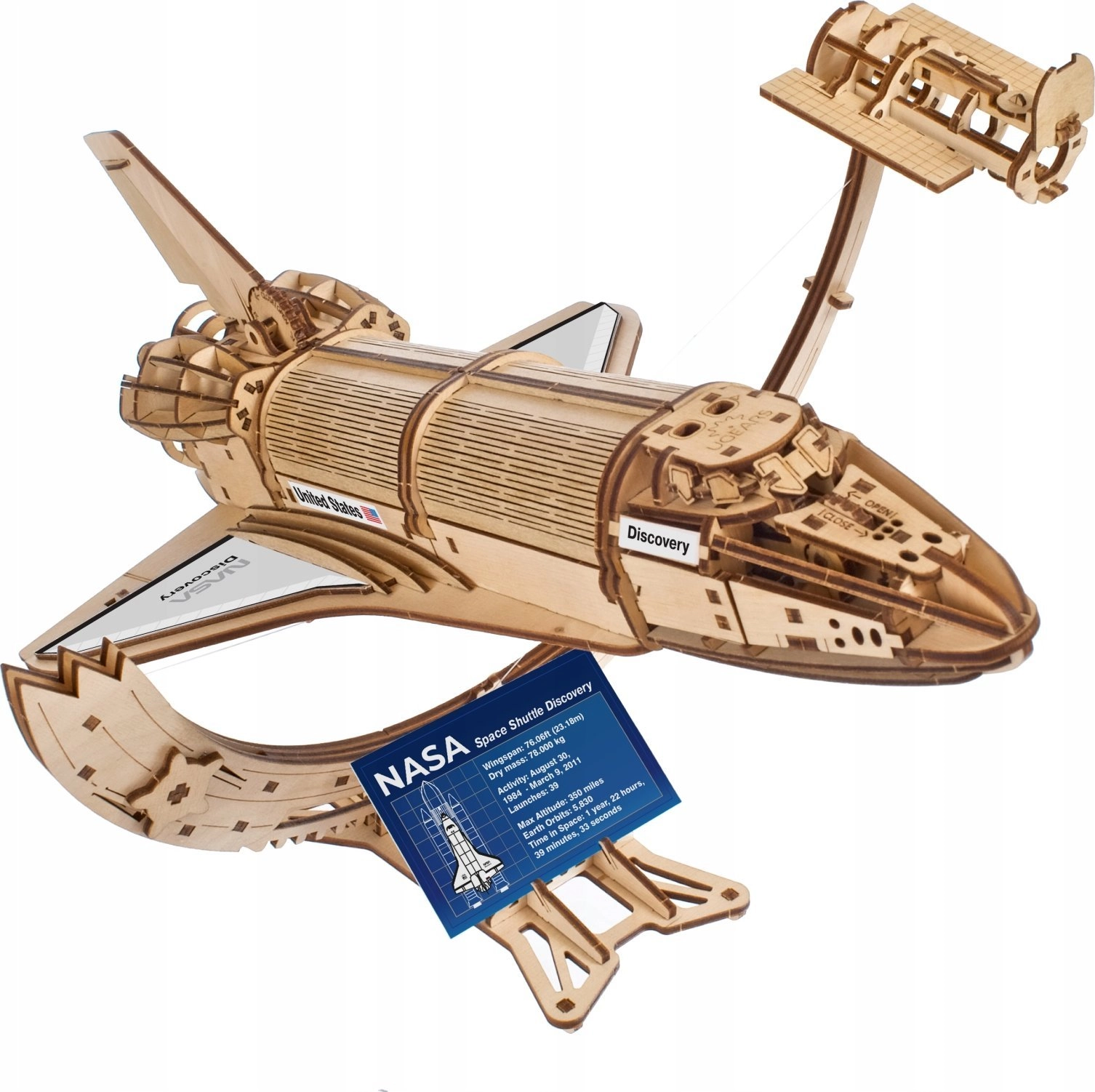 Puzzle 3D NASA Discovery Ugears Shuttle