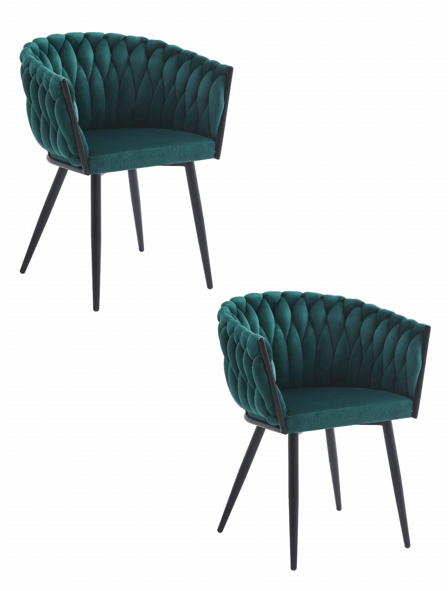 Stylish green ORION velvet chair elegant