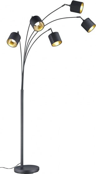 TOMMY FLOOR LAMP E14 MAT BLACK/GOLD