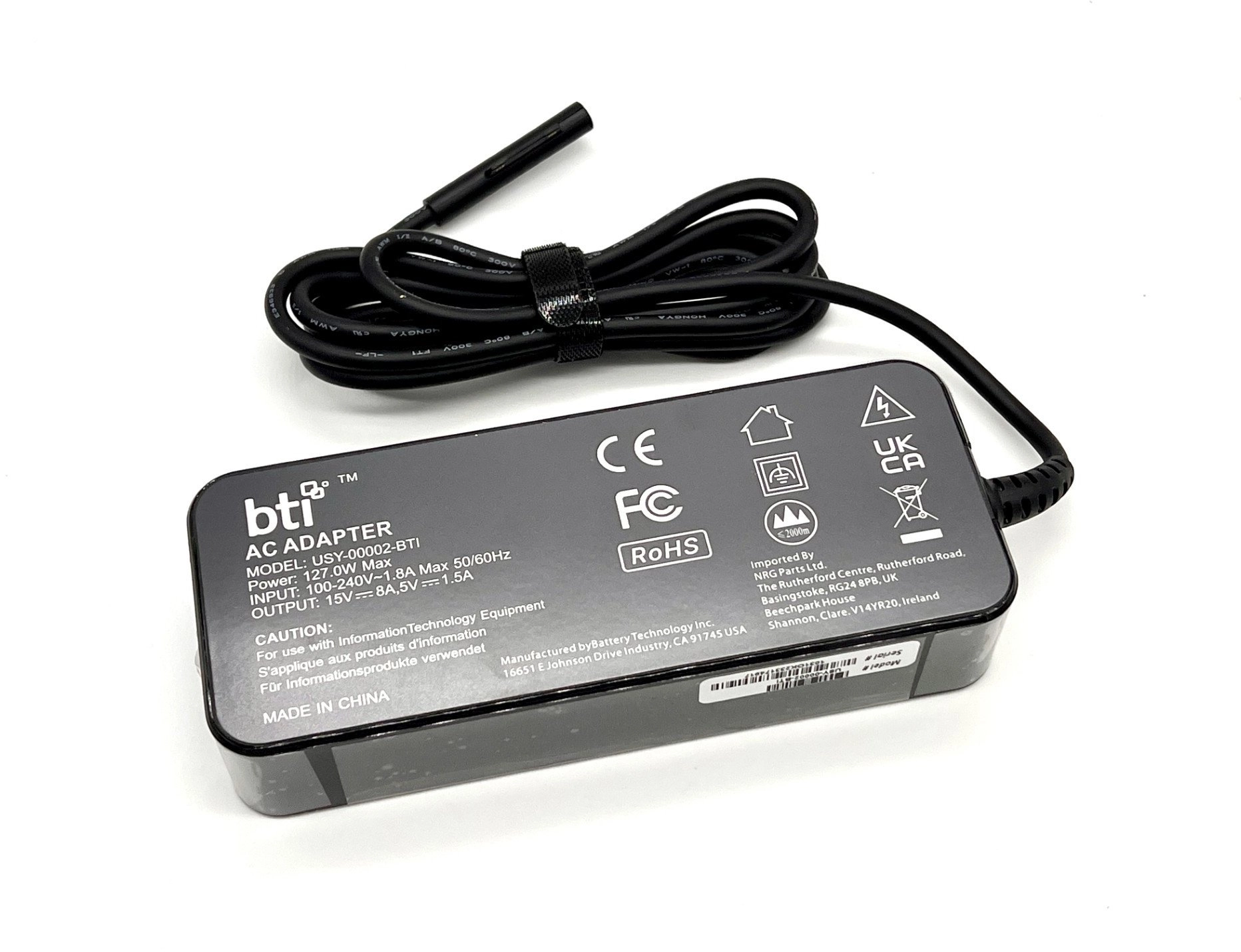 BTI 127W 15V 8A AC ADAPTER