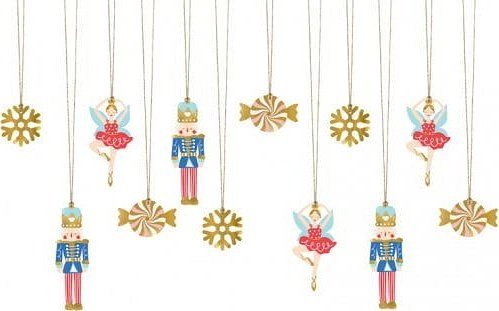 Party Deco Nutcracker gift tags mix
