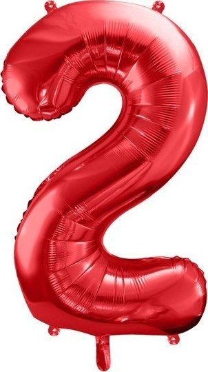 PartyDeco Balon foliowy cyfra 2 duża
