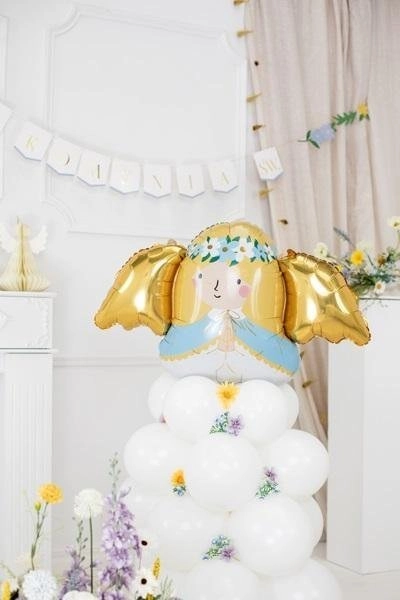 PartyDeco Bouquet of white Angel balloons
