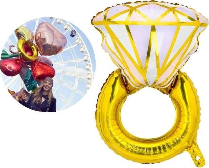 PartyDeco Foil balloon Ring 60x95cm mix