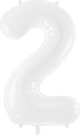 Foil balloon 2 86cm white 513007