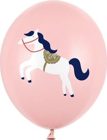PartyDeco Balony lateksowe z nadrukiem konik