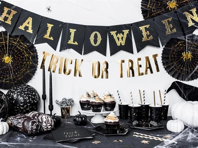 Party Deco Halloween decorative banner black