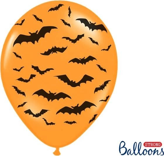 Party Deco Halloween balloons Bats orange