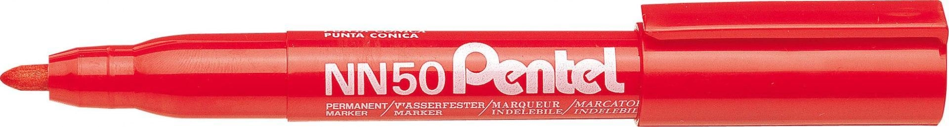 Permanent marker NN50 red  round PENTEL